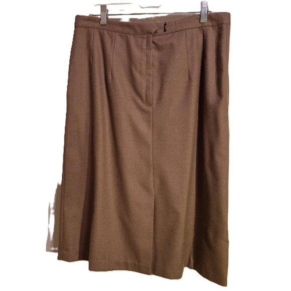 Joseph Picone Designer Collection Wool Skirt & Blazer Suit Set Camel Women's 10 - Picture 5 of 7